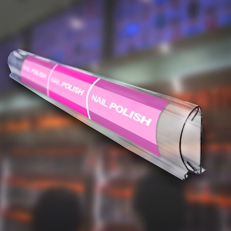 Azar Displays 72"L x 1.875" H Clear Flip Up Bullnose C-Channel, PK5 600035